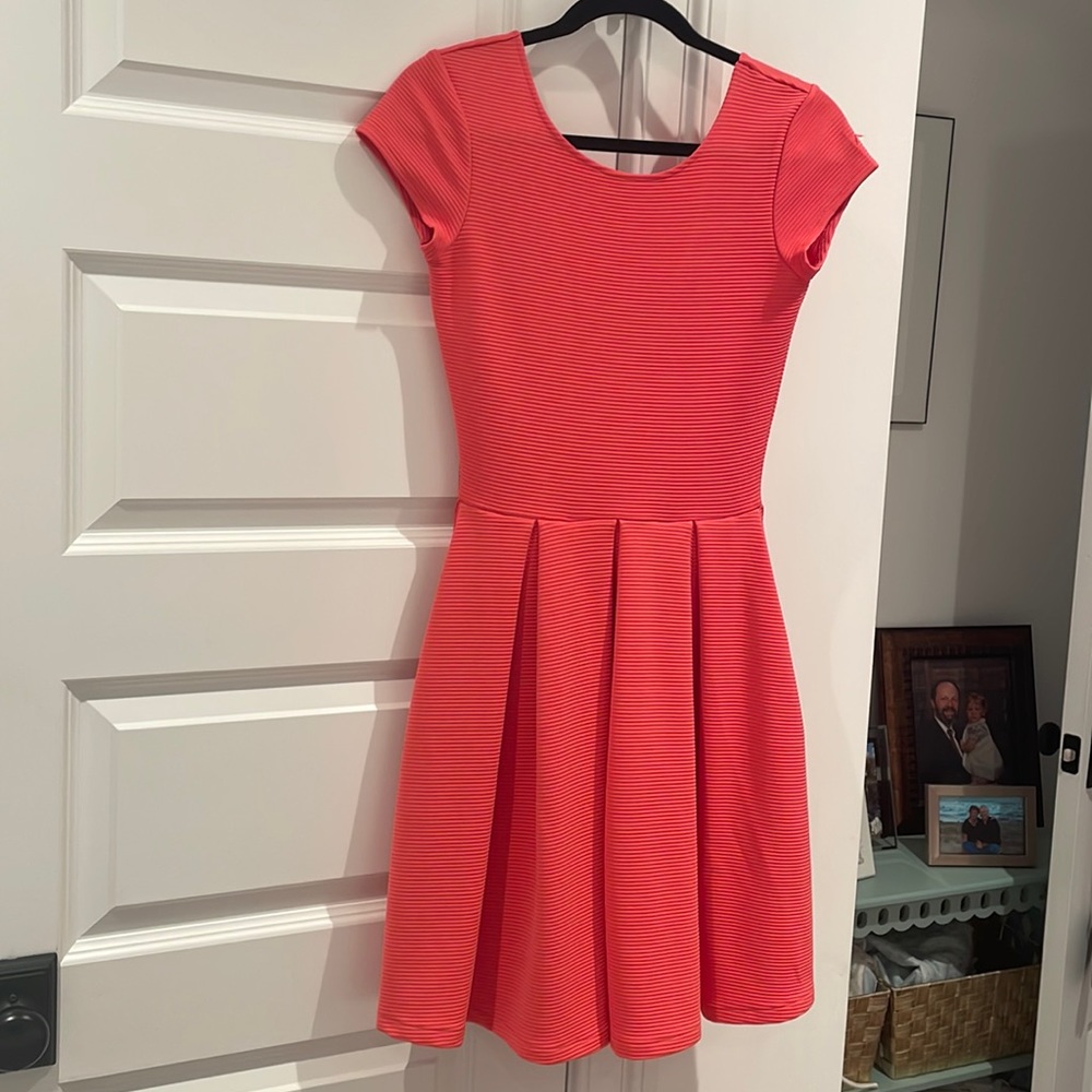 SOLD!! French Connection Salmon Scuba Dress